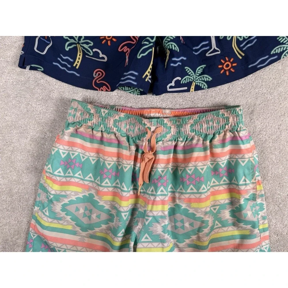 Lot‎ Of 2 Chubbies Swim Trunks Shorts Size M Pockets Drawstring Lined 5.5